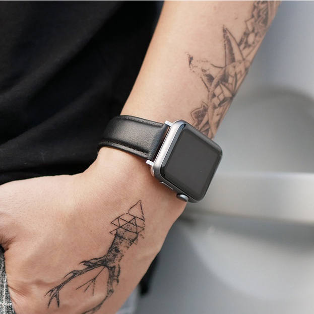 Dây Đeo Đồng Hồ Bằng Da Cho apple watch Series 3 4 5 6 7 41mm45mm 44mm 42mm 40mm 38mm