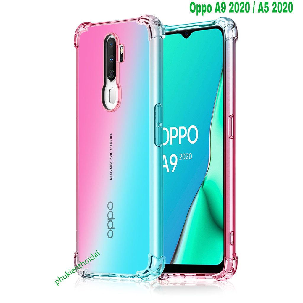 Ốp lưng Oppo A5 2020 / A9 2020 / Oppo A57 4G / Opo A76 dẻo đa sắc lồi 4 góc thời trang cao cấp