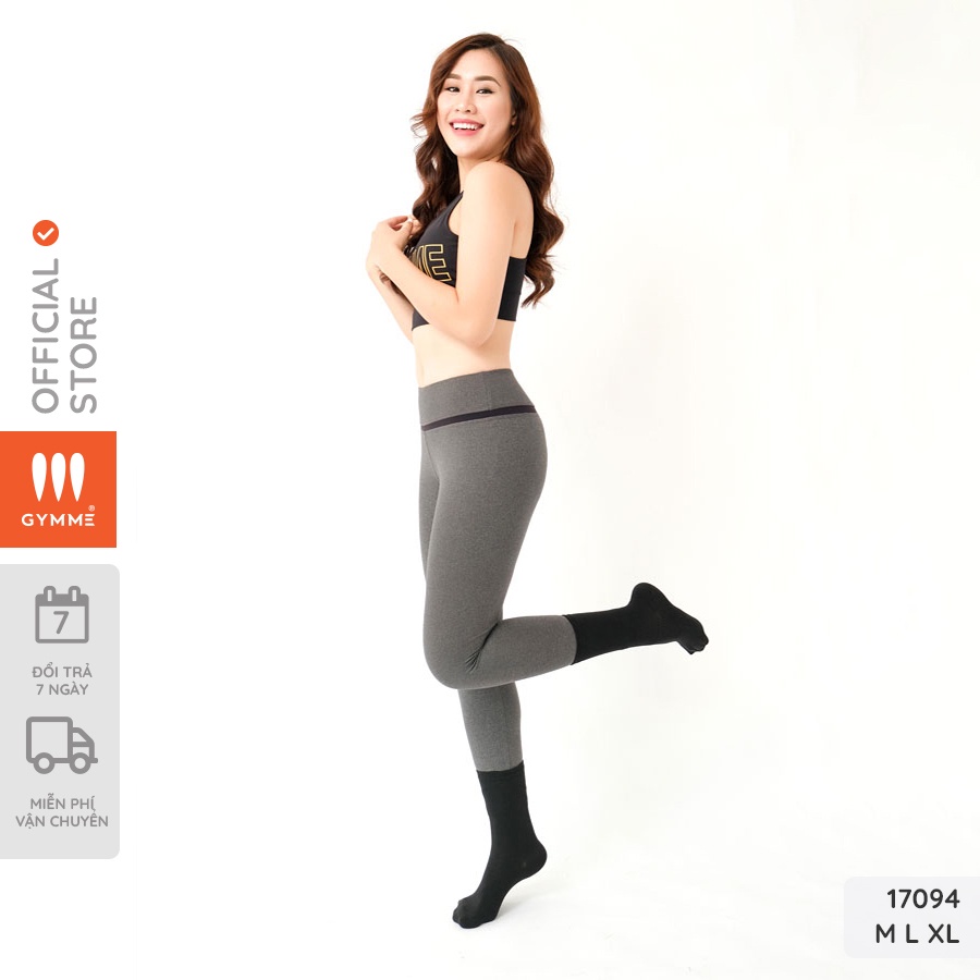Quần tập gym yoga nữ dáng dài cạp cao ngang hông GYMME - 17094