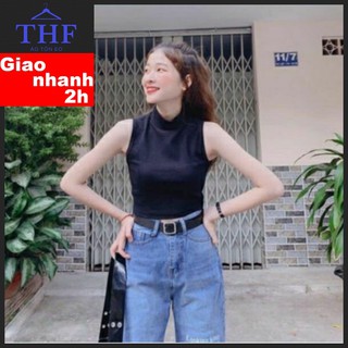 ÁO CROPTO SÁT NÁCH CỔ CAO THF SHOP H12-1