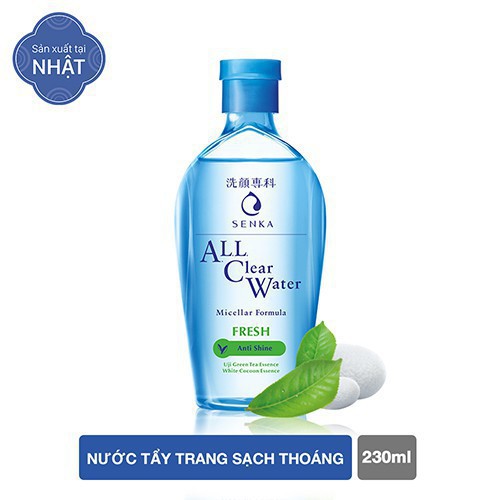 [HB GIFT] Nước tẩy trang Micellar Senka A.L.L Clear Water Fresh 230ml_15288_15288