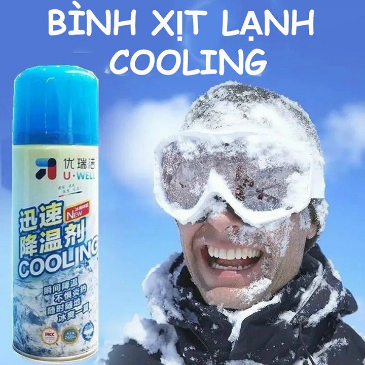 Bình xịt làm lạnh tức thời ô tô xe máy- Làm lạnh nhanh, khử mùi hiệu quả