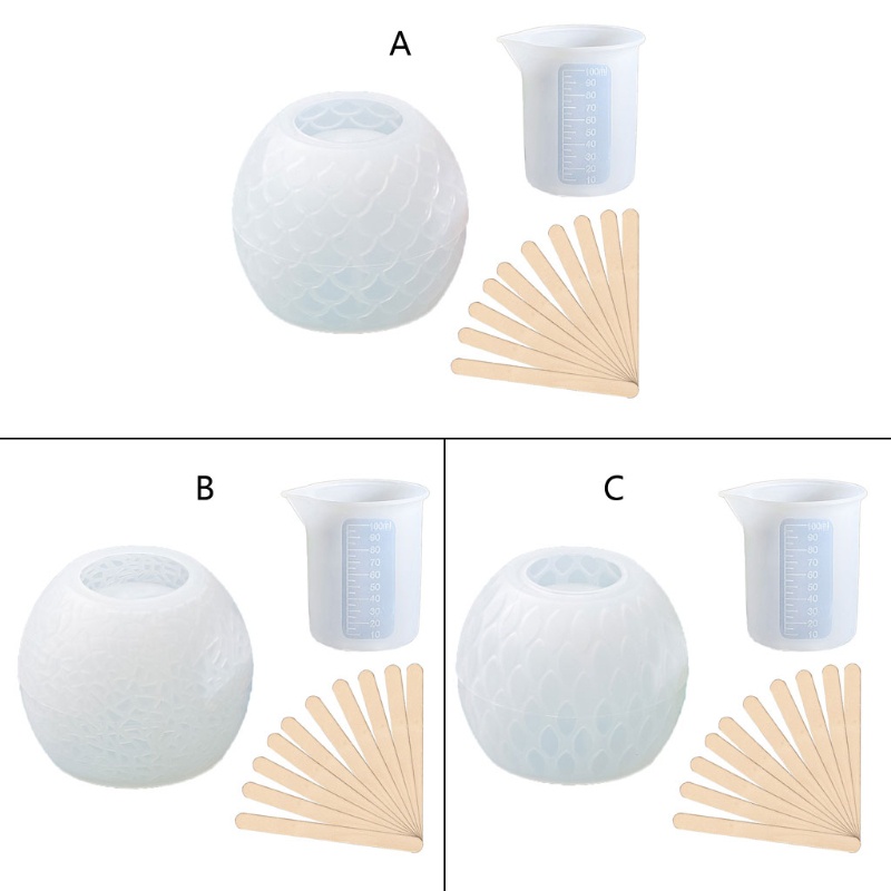 Khuôn Silicon Làm Giá Đỡ Chậu Hoa / Nến Xi Măng Diy