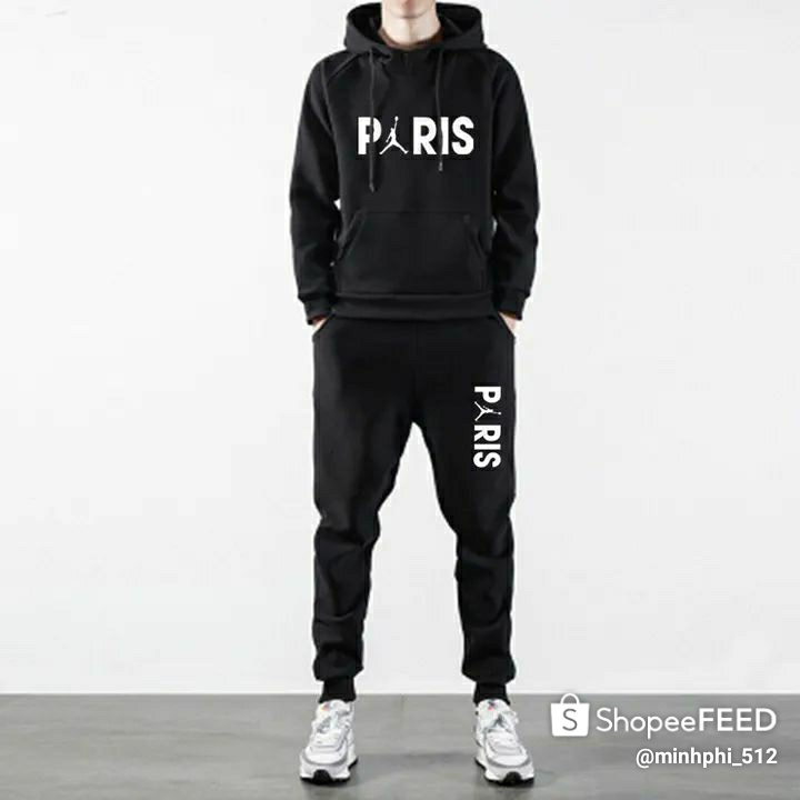 Bộ Nỉ Nam - Đồ bộ nam thể thao Neymar cao cấp thu đông - Set đồ bộ nam mặc nhà chất nỉ có mũ dài tay hot