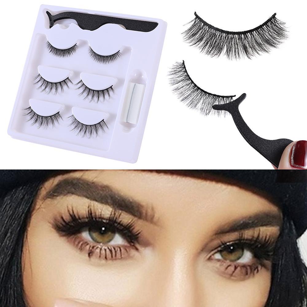 Xiantin Set 3 Cặp Lông Mi Giả Tự Dính Chống Nước Lâu Trôi Tự Nhiên Có Thể Tái Sử Dụng