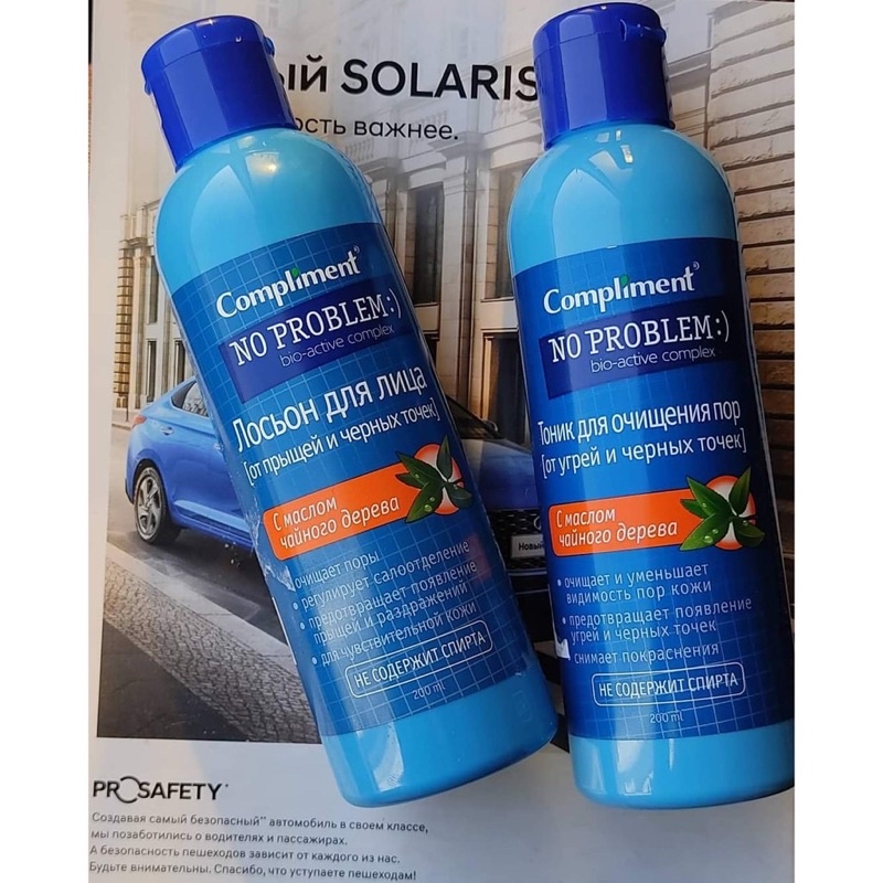 Toner da dầu mụn NO PROBLEM compliment chứa BHA Salicylic Acid, Tea tree