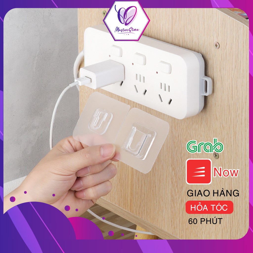 Set 5 cặp miếng dán treo đồ đa năng dạng gài dán tường Master Store