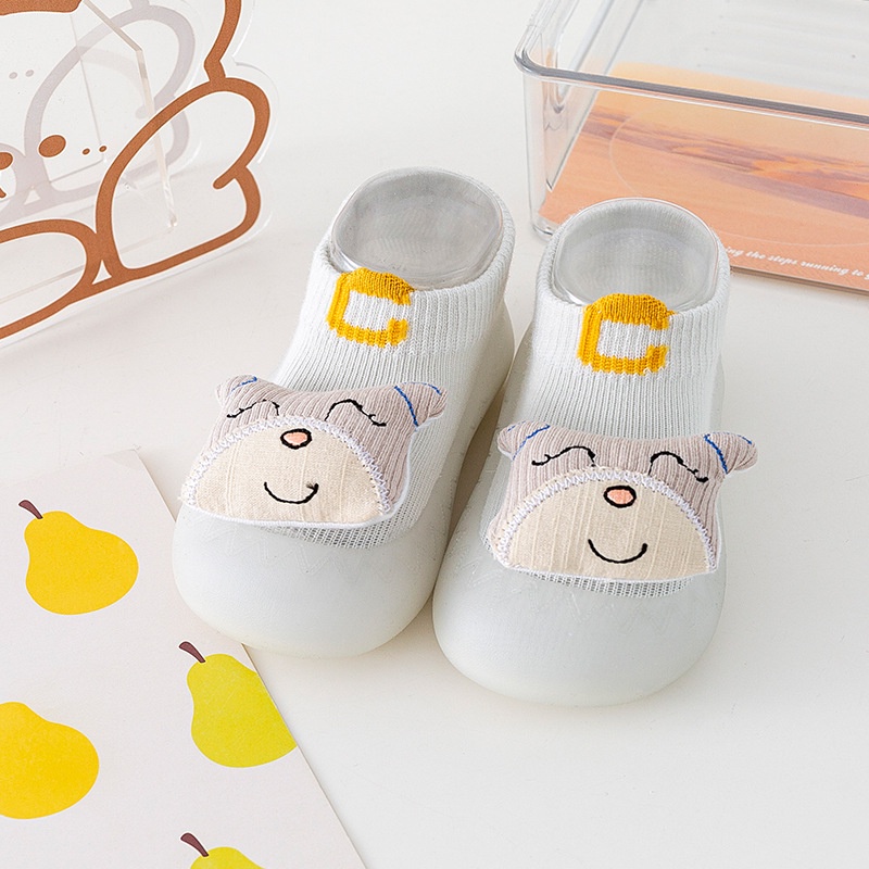 Giày Cao Su Đế Mềm Chống Trượt In Hình Xe Hơi Hoạt Hình Dành Cho Bé Trai Gái Tập Đi