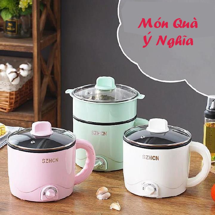 Nồi Điện Đa Năng Cao Cấp Chống Dính | Nồi Lẩu Điện Chính Hãng, Công Suất 600W, Nhỏ Gọn, Tiện Lợi