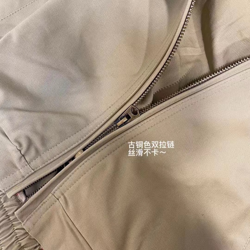 Polo Ralph Lauren* Áo Khoác Thể Thao Hai Màu Khaki Hồng Thêu Hình Ngựa Pony Phong Cách Mỹ Cho Cặp Đôi