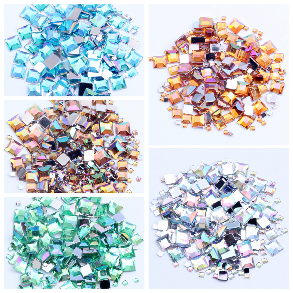180 Viên Đá Nhựa Acrylic 2-6mm Trang Trí Thủ Công
