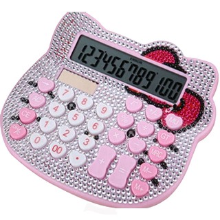 Máy Tính Cầm Tay Hình Hello Kitty Đính Đá Pha Lê Sang Trọng