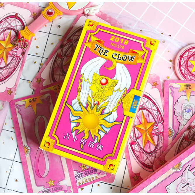 Bộ Bài anime chibi Clow Cardcaptor Sakura thẻ bài thủ lĩnh quà tặng độc đáo tarot in hình cực dẹp