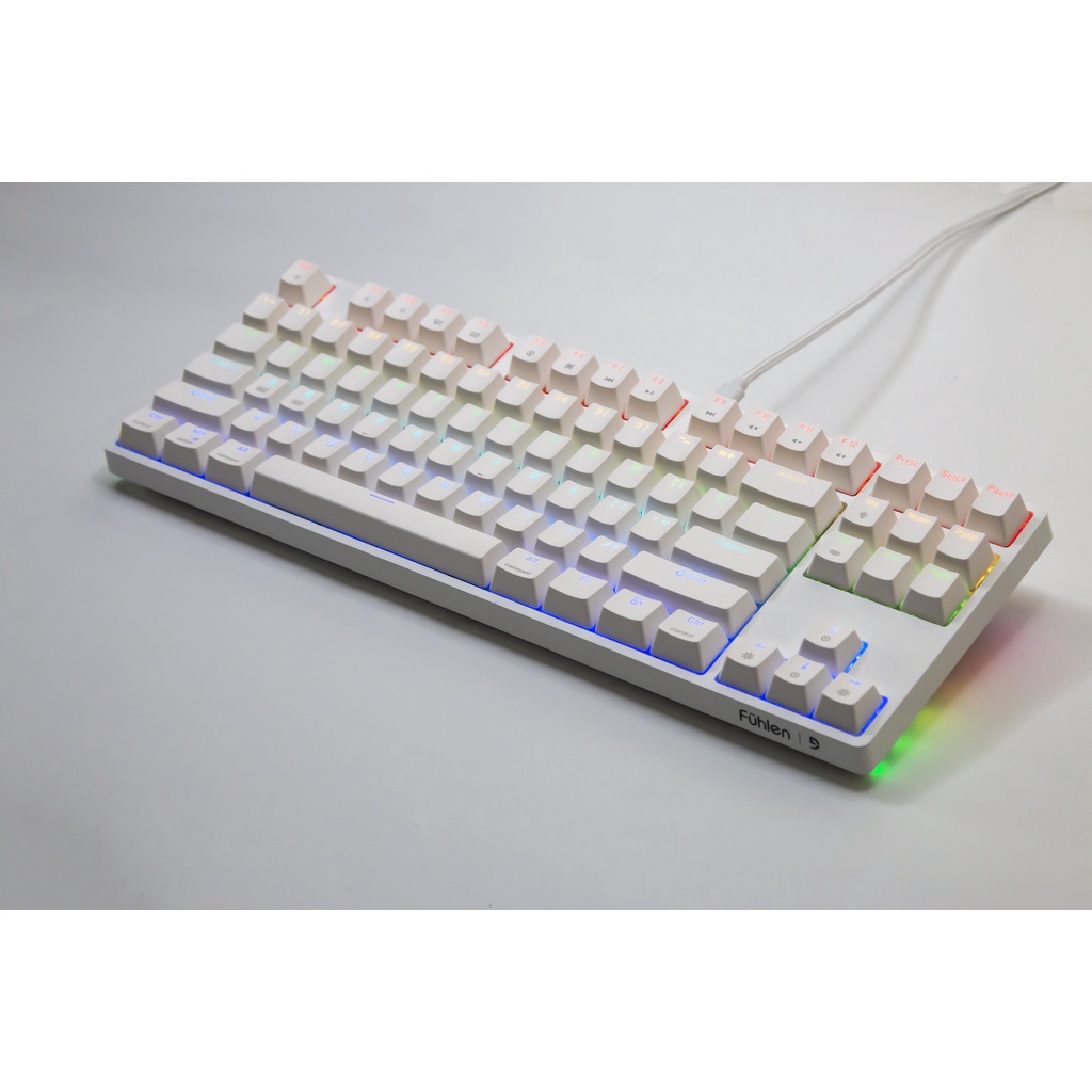 Giá siêu sốc Bàn phím Fuhlen D87S LED RGB cơ gaming White Red Switch chính hãng Fuhlen-Hàng chính hãng bảo hành 2 năm