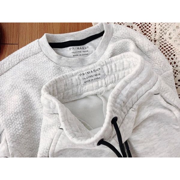 Bộ nỉ primark ghi sáng