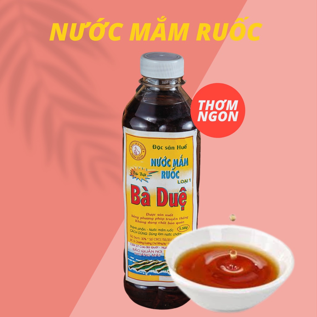 Nước Mắm Ruốc Bà Duệ Chai 330ml Đặc Biệt Thơm Ngon - Đặc Sản Huế