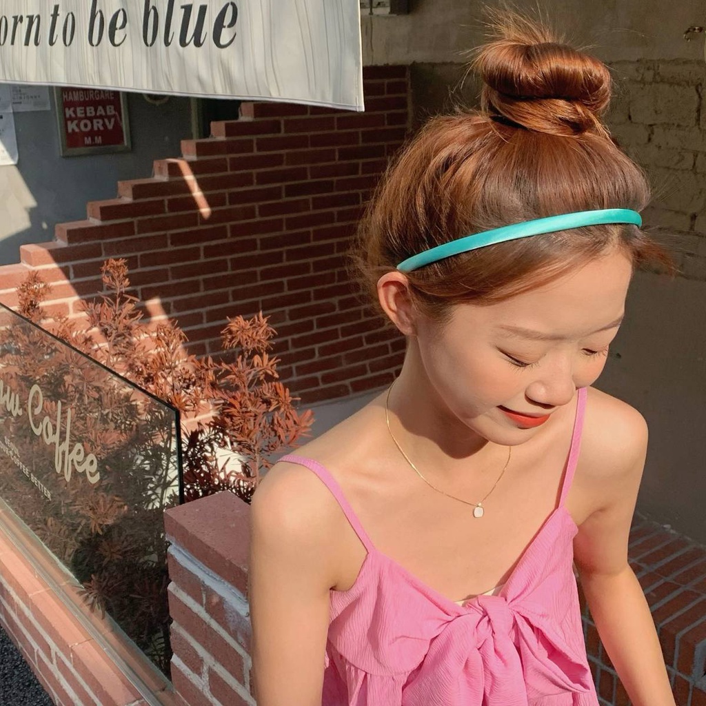 Băng đô bản mỏng màu kẹo phong cách Hàn Quốc cho nữ