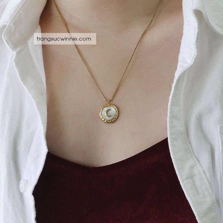 Dây chuyền nữ titan nacre moon