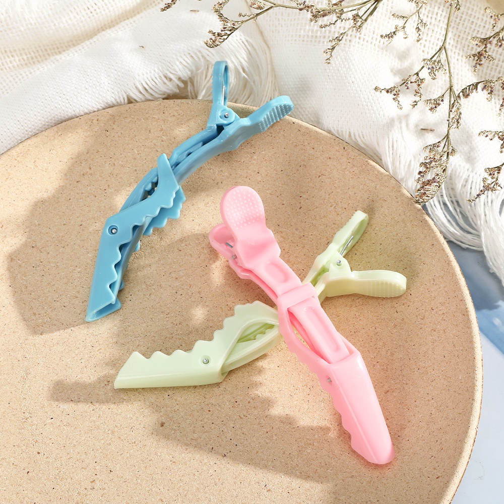 Set 3 kẹp tóc cá sấu Haimeikang bằng nhựa màu sắc kẹo ngọt thời trang cho nữ