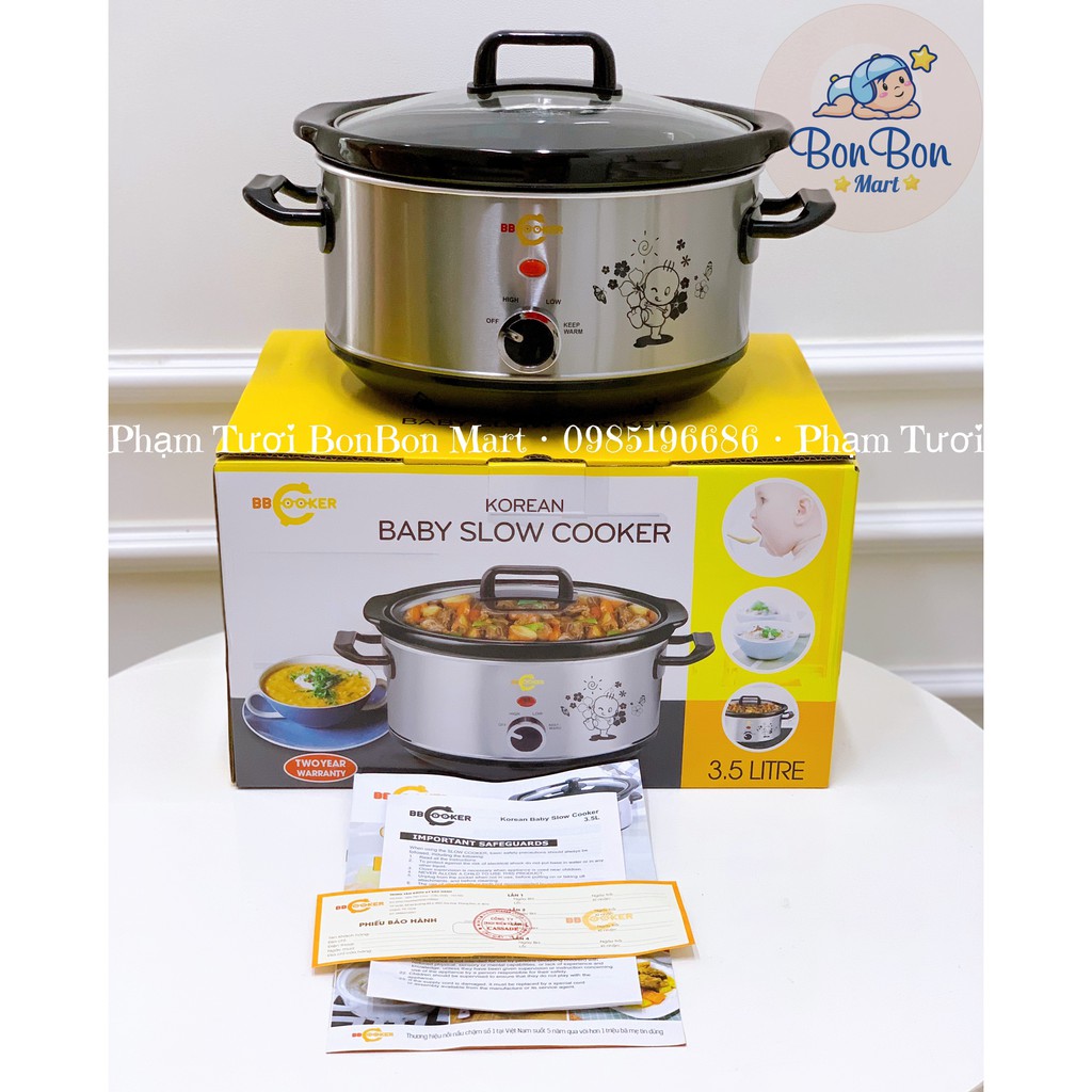 NỒI NẤU CHẬM BB COOKER 3.5l HÀN QUỐC- CHÍNH HÃNG- BH 1 NĂM