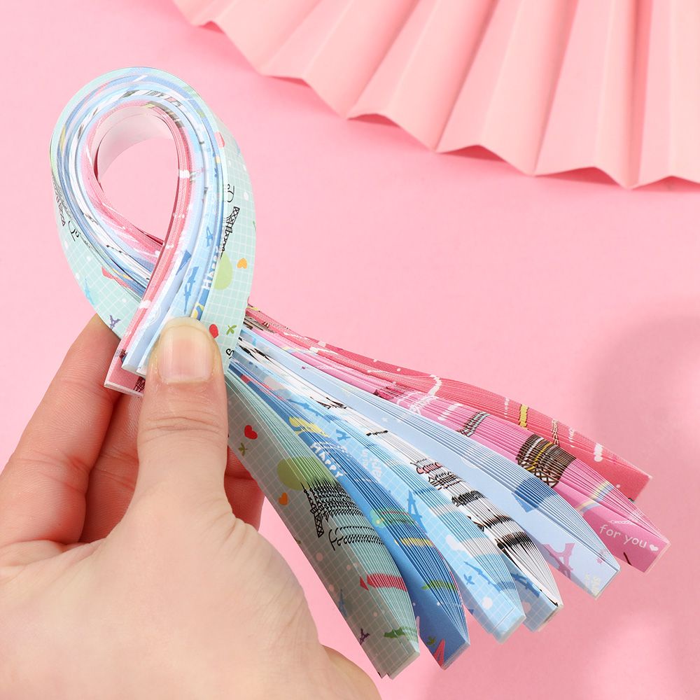 Bộ 136 Giấy Gấp Sao May Mắn Giảm Áp Lực DIY