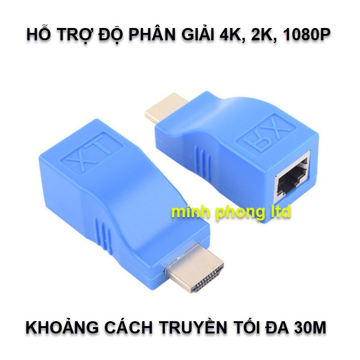 Đầu nối dài, chuyển đổi HDMI sang RJ45, VGA sang RJ45 LAN