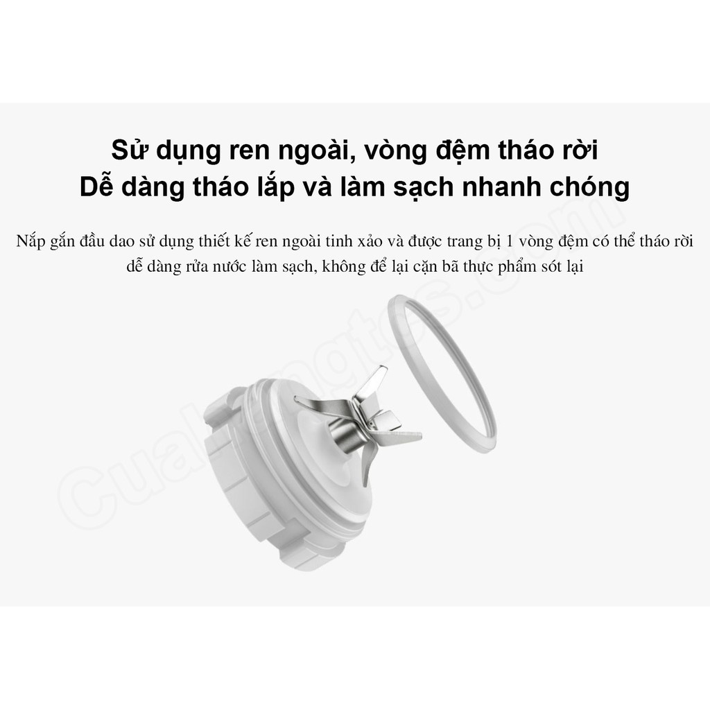 Máy xay sinh tố Xiaomi Mijia MJLLJ01PL -Dung tích 500ml công suất 350W 6 lưỡi dao thép 301 không gỉ siêu khoẻ