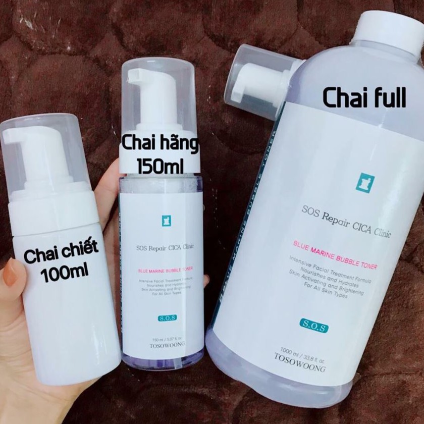 Mẫu thử Nước hoa hồng Toner cao cấp siêu phục hồi da Tosowoong SOS Repair Cica Clinic Blue Mariner Toner