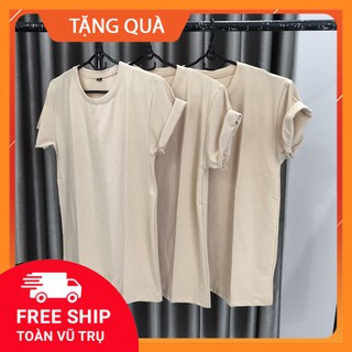 Áo thun màu be vải siêu dày đẹp