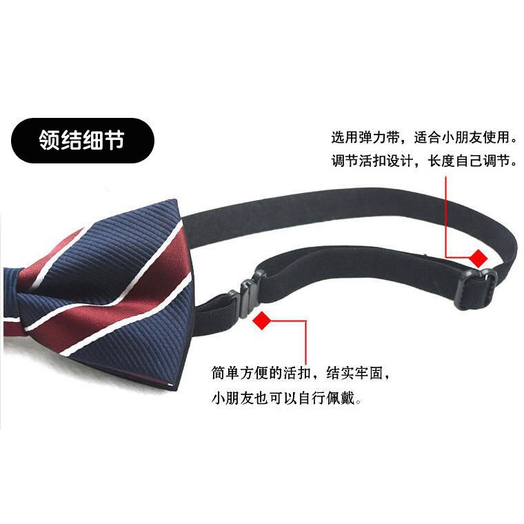 Nơ Cài Áo Hai Lớp Cỡ Nhỏ Phong Cách Anh Quốc Dành Cho Trẻ Mẫu Giáo