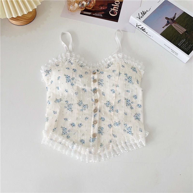 Áo Lót Ren Hoa Có Mút Đệm Ngực Chống Chói Cho Nữ