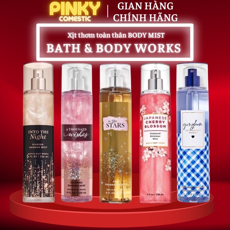 Xịt thơm toàn thân body mist Bath And Body Works 236ML phulieutocpinky Phụ Liệu Tóc Pinky | BigBuy360 - bigbuy360.vn