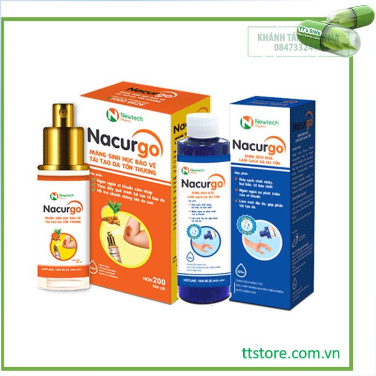 NACURGO dạng xịt - Làm lành vết thương, dung dịch rửa vết thương - Nano curcumin/ nacugo