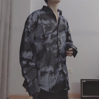 [CÓ SẴN - ẢNH THẬT] Áo sơ mi loang nam nữ unisex form rộng phong cách ulzzang Hàn Quốc