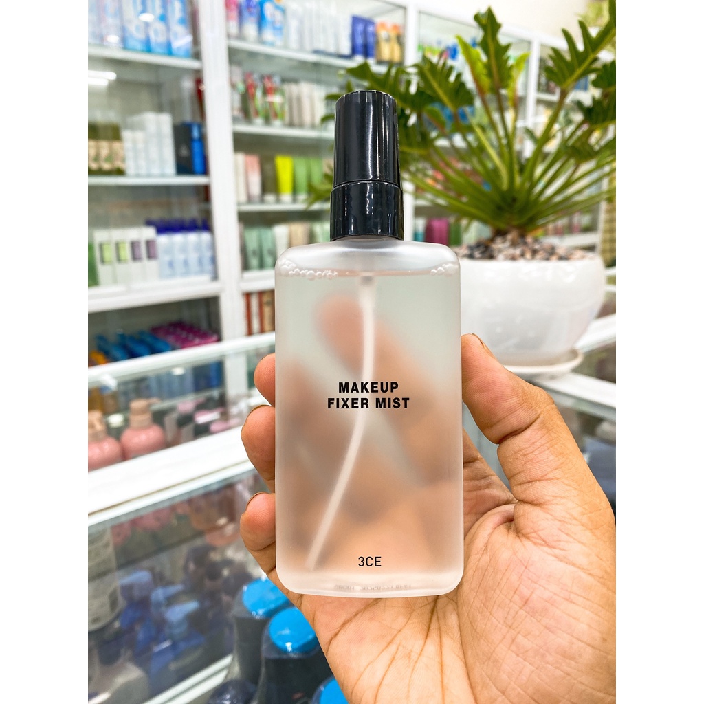 Xịt Khoáng Khóa Nền 3CE Makeup Fixer Mist - Shimmer Makeup Fixer 100ml Hàn Quốc