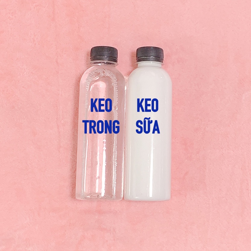 Keo Trong Đóng Chai + Keo Sữa Đóng Chai - Nguyên liệu làm slime