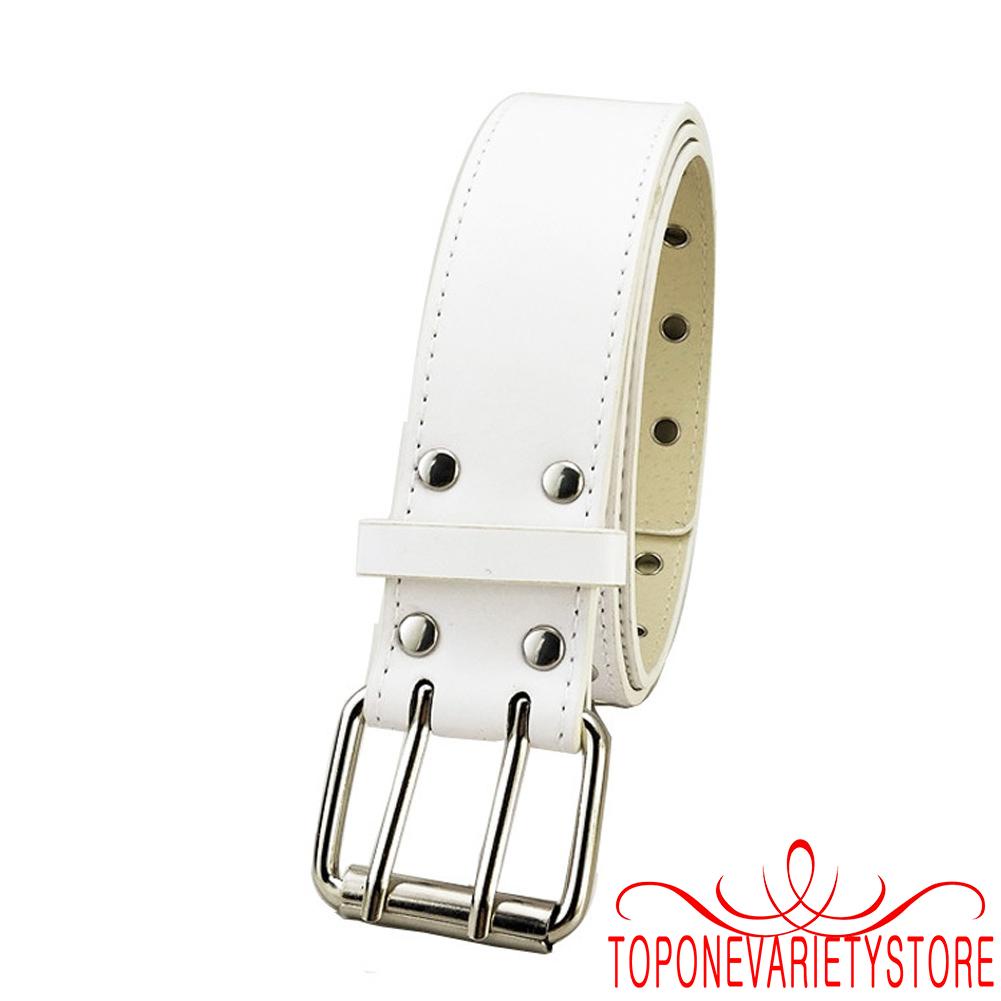 Topone- Thắt Lưng Phối Hai Hàng Nút Có Thể Điều Chỉnh Phong Cách Rock Xe Máy Cá Tính