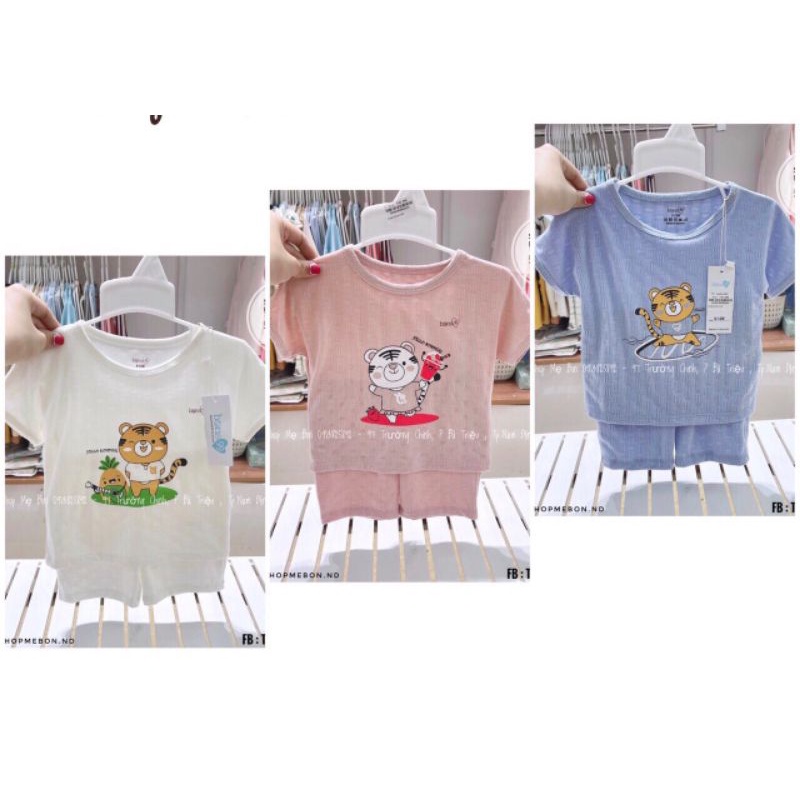 Bons sale 40% - Bộ cộc tay cài vai Bons chất modal cho bé trai bé gái từ 6m đến 3y