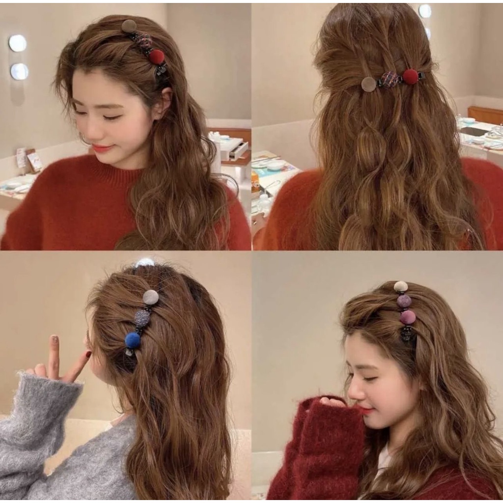 Kẹp tóc thiết kế kiểu bện nhiều màu sắc phong cách retro dành cho nữ XIANSTORE