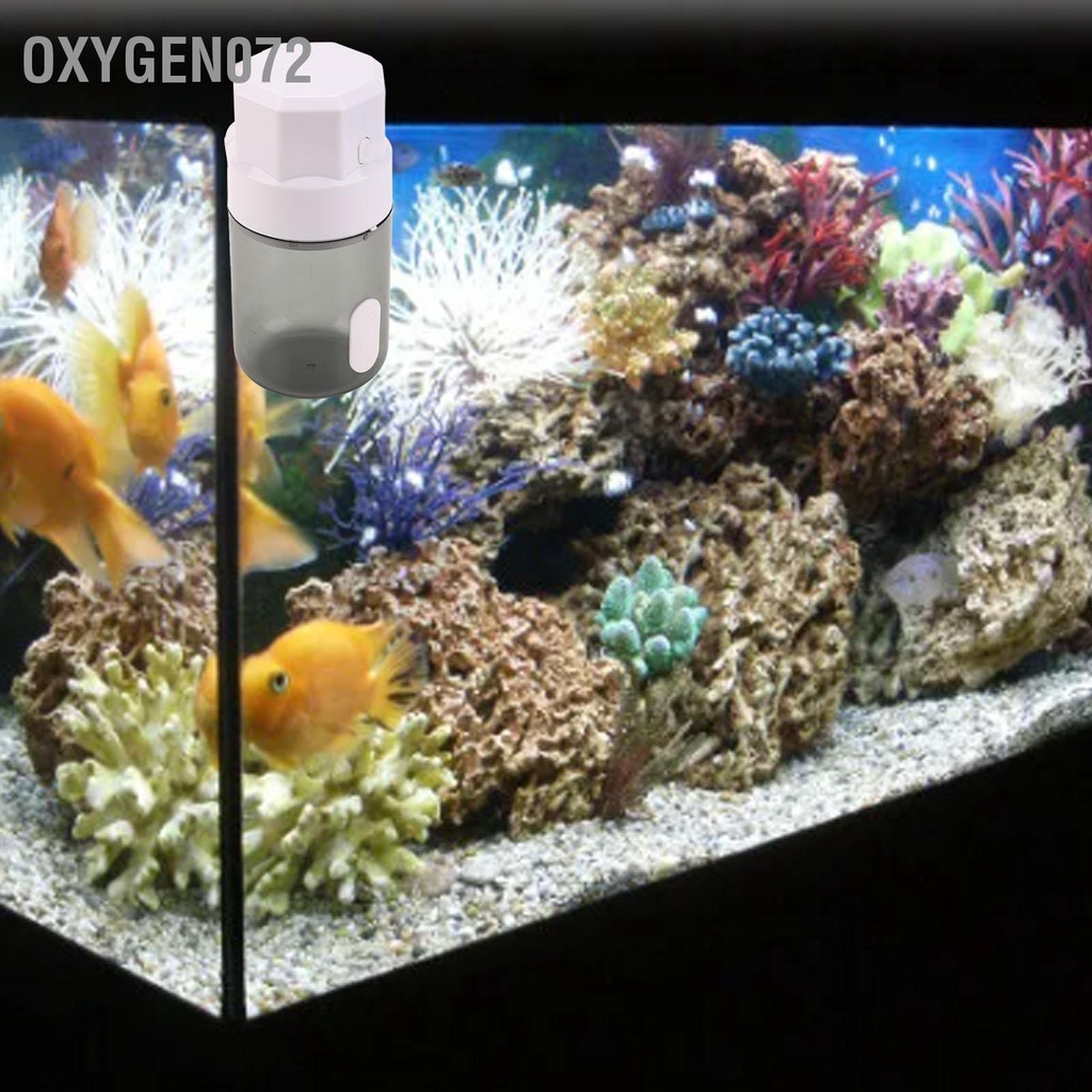 Oxygen072 Máy cho cá ăn tự động Công suất lớn Định thời gian chạy pin phân phối thức bể cảnh