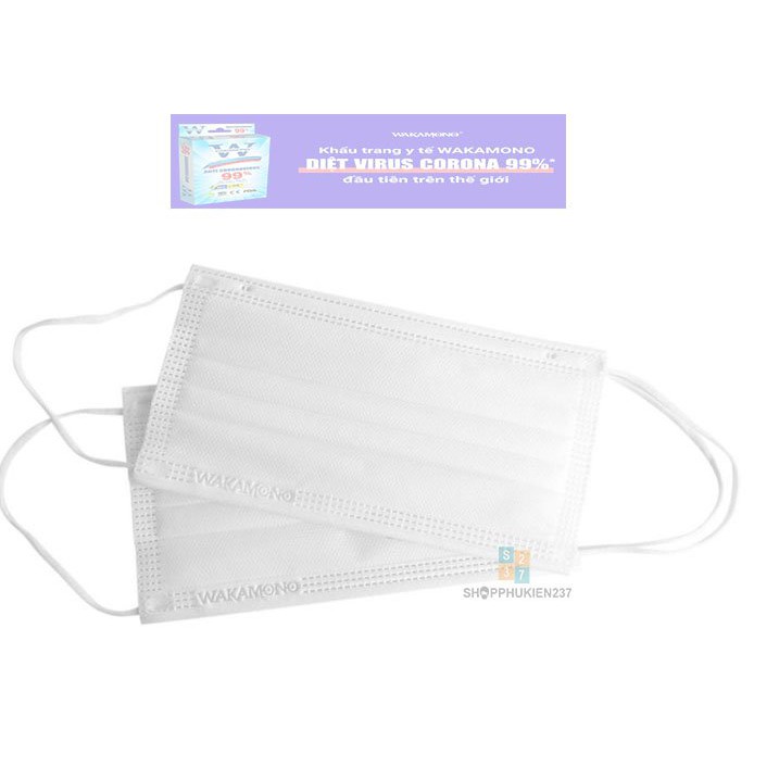 HỘP 10 CÁI - KHẨU TRANG Y TẾ WAKAMONO - 4 LỚP MÀU TRẮNG | BigBuy360 - bigbuy360.vn
