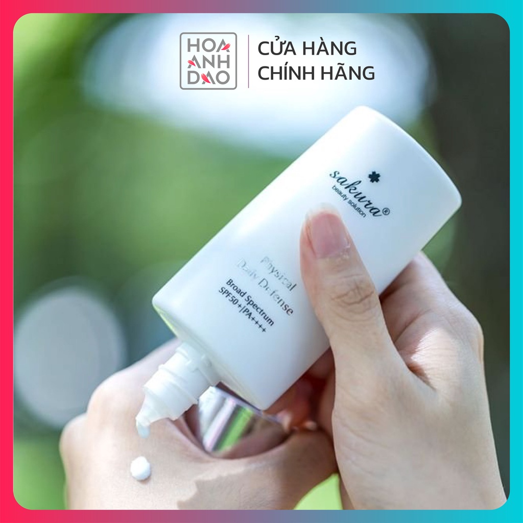 Nhũ tương chống nắng vật lý Sakura Physical Daily Defense SPF 50+ PA ++++