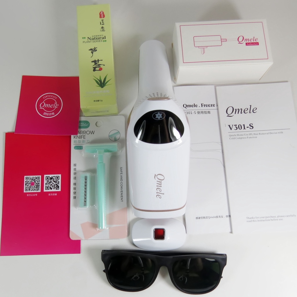 Máy Triệt Lông Lạnh QMELE 301-S, Máy Triệt Lông Xung Lạnh Vĩnh Viễn Cầm Tay Mini Tại Nhà, Triệt Mát Lạnh, Không Nóng Rát