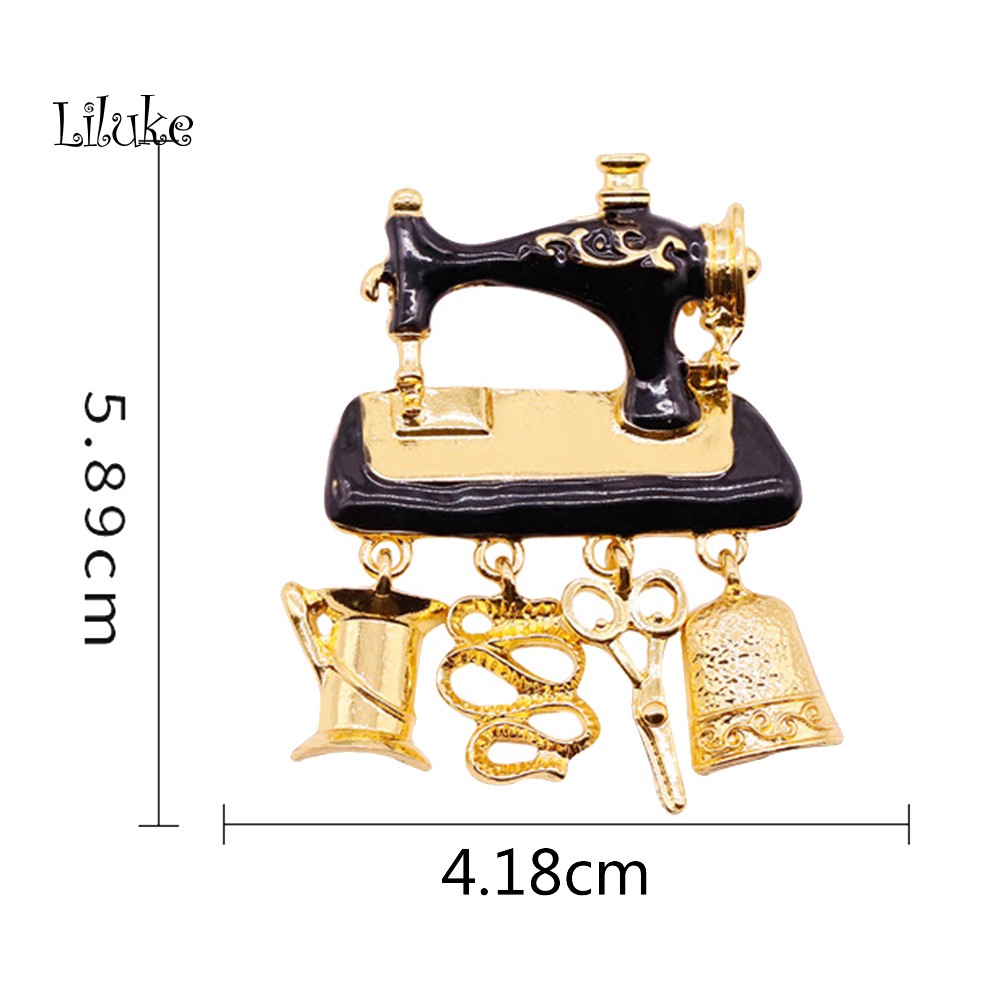 【LK】Women Vintage Sewing Machine Brooch Pin Shirt Sweater Neck Clip Backpack Badge | BigBuy360 - bigbuy360.vn