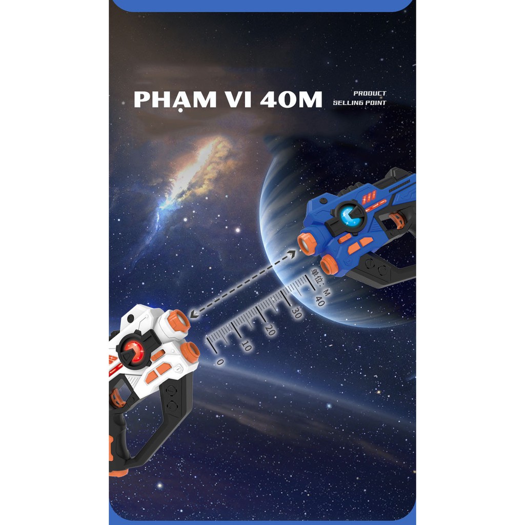 Đồ Chơi Máy Chiếu 3D Cảm Biến Hồng Ngoại "Băn Vịt" Và Tập Trận Giả_ Kèm 3 Thẻ Chiếu_ 1 Máy Chiếu_ 2 Súng Laser