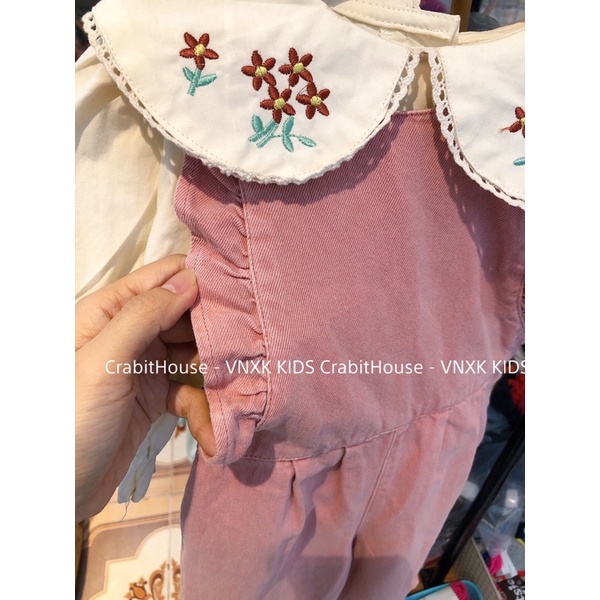 Quần yếm bò màu hồng bé gái Za.ra