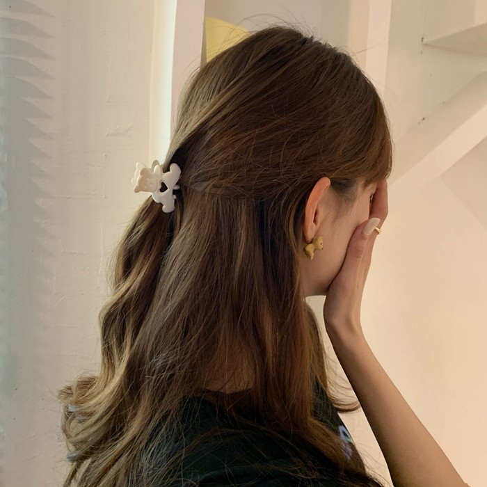 Kẹp Tóc Kẹp Mái LIN Hình Gấu Dễ Thương Phong Cách Hàn Quốc