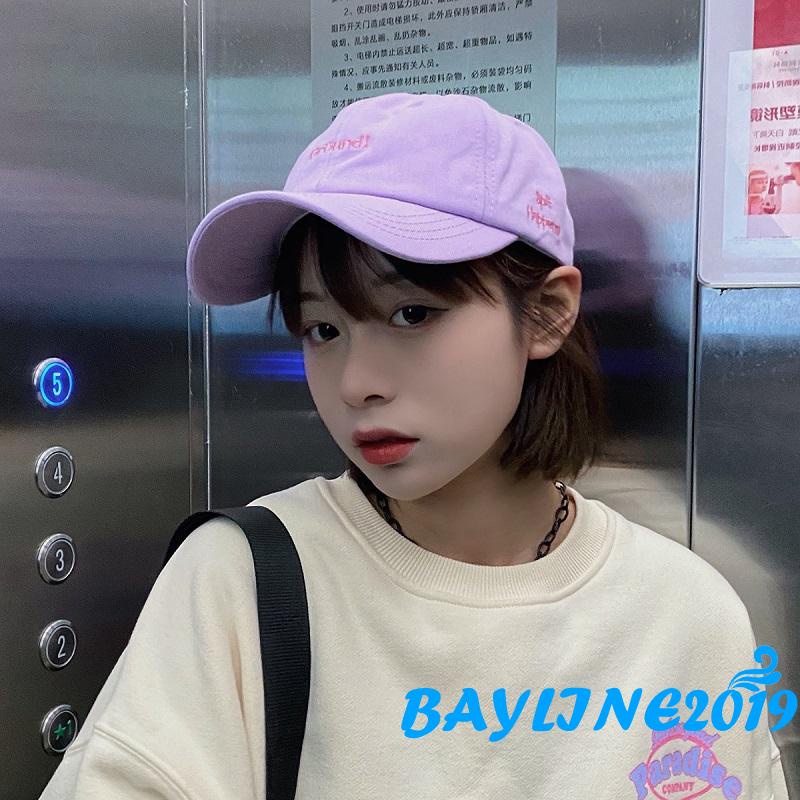 Mũ lưỡi trai thêu chữ thời trang unisex