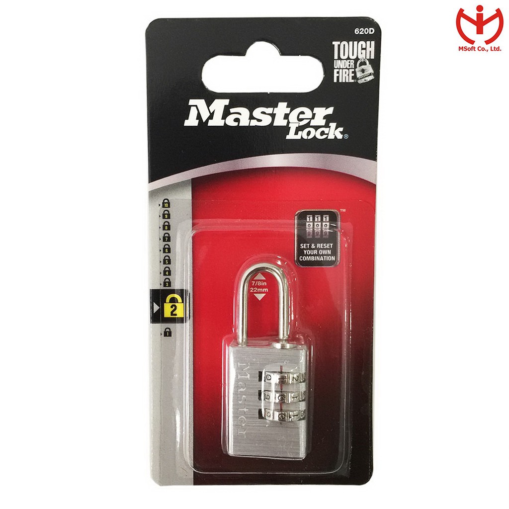 [Q5.HCM] Ổ khóa vali Master Lock 620 EURD rộng 20mm - MSOFT