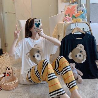 Bộ Đồ Ngủ Dáng Rộng In Hoạt Hình Dễ Thương Cho Nữ